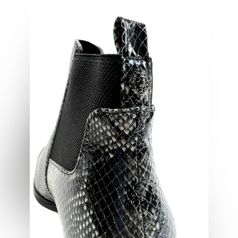 Anne Klein Size 6M Women’s Parson Block-Heel Ankle Boot Shoes Grey Animal Print - Picture 5 of 10